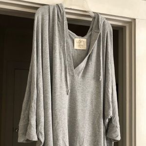 High-Low LOFT Gray Lounge Hoodie - Size XL